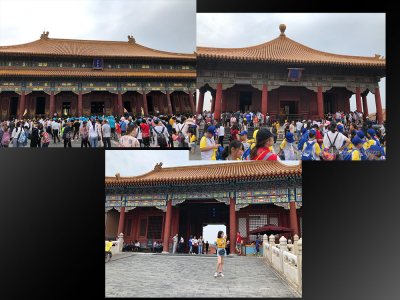 北京、故宮の太和殿、中和殿、後左門