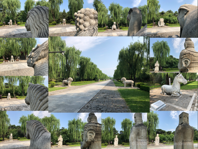 北京、明の十三陵の石像