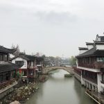 上海、七宝老街の水郷の風景