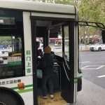 中国の路線バスの乗り口
